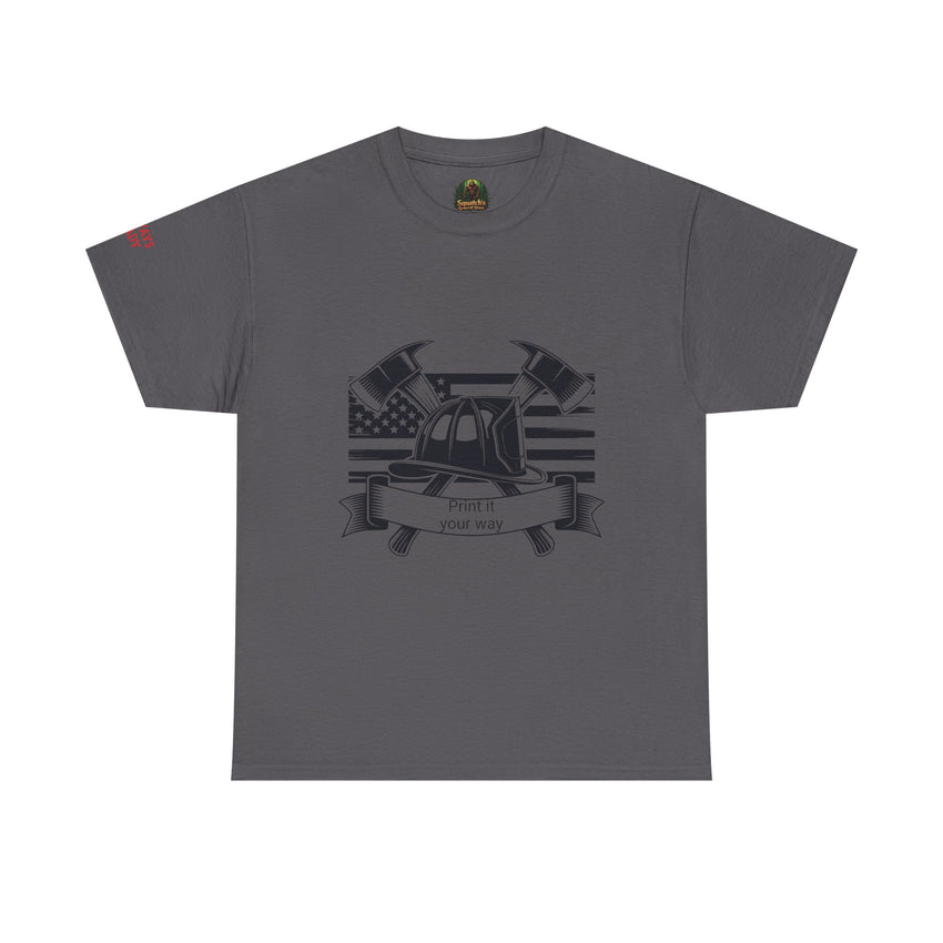 Proud Firefighter Tee, Unisex Heavy Cotton T-Shirt