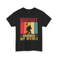 Bigfoot grabbed my wiener T-Shirt | Sasquatch hot dog vintage graphic