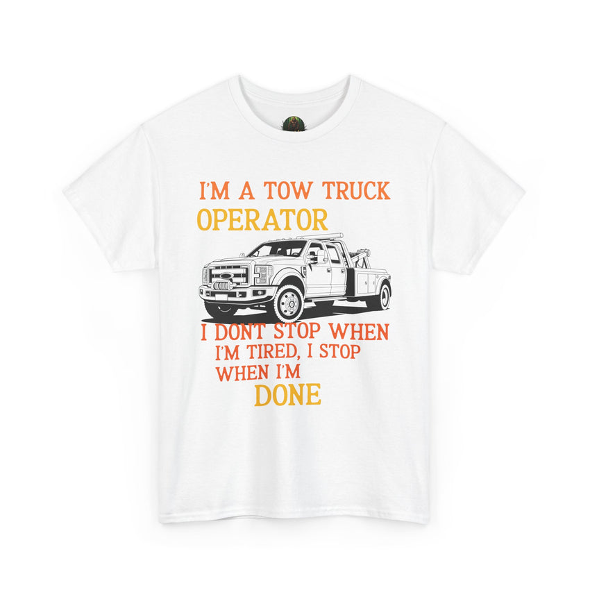 Tow Truck Operator Tee - Perfect Gift for Drivers, Funny Work Shirt, Mechanic Humor, Towing Company Apparel, Heavy Cotton Tee