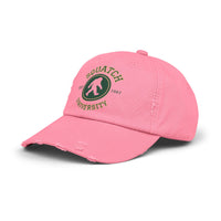 Squatch University cap | Sasquatch logo distressed hat, Bigfoot college emblem cap