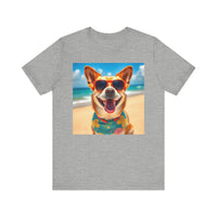 Happy Pup Beach Vibes Unisex Short Sleeve Tee