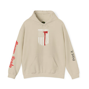 Proud Firefighter Hooded Sweatshirt  Unisex Heavy Blend