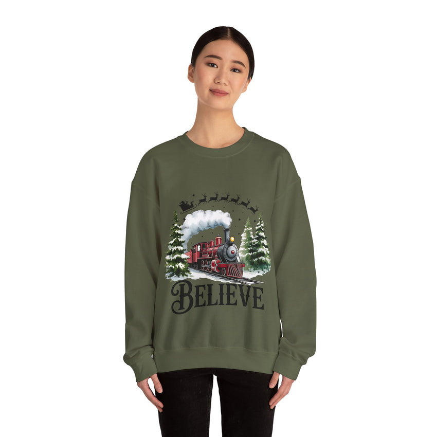 Believe in Santa train sweatshirt , Do you believe?