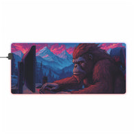 Sasquatch Gamer Scene LED Gaming Mouse Pad | RGB Extended Desk Mat