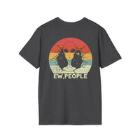 Alien Cat Abduction T-Shirt | Retro EW, PEOPLE UFO Graphic front and back graphics