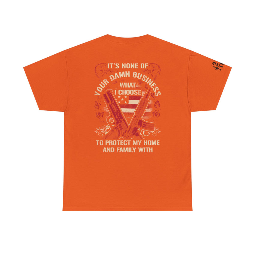 Unisex Heavy Cotton Tee with Empowering Gun Rights graphics