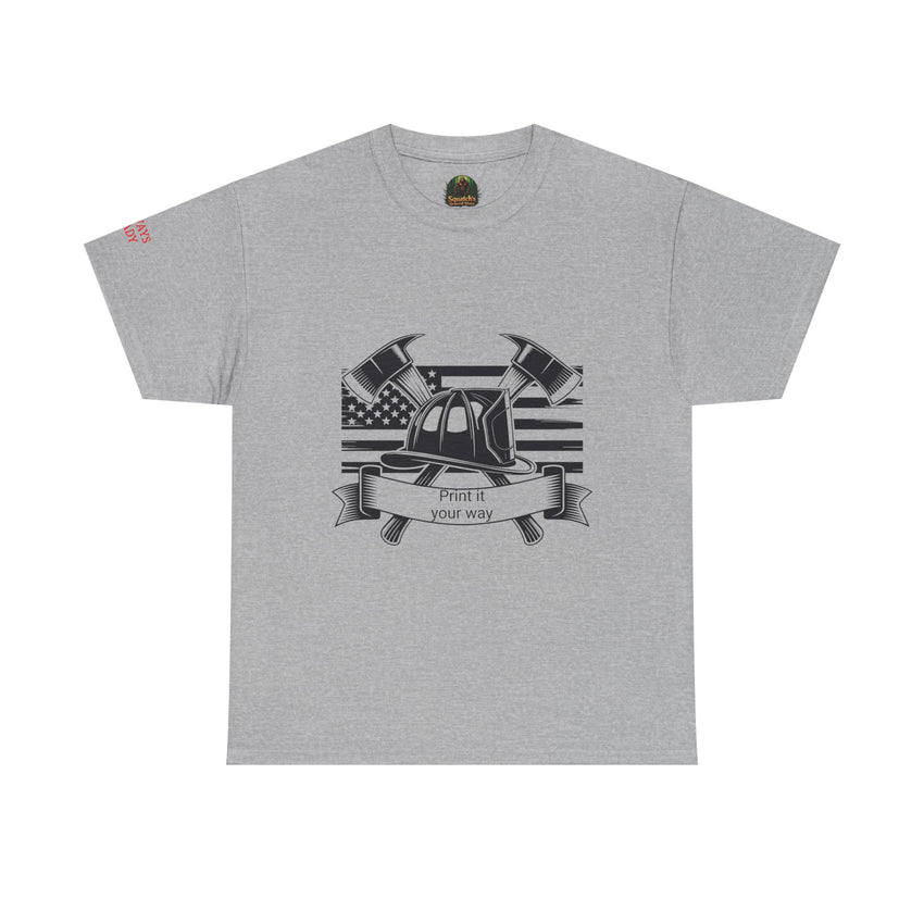 Proud Firefighter Tee, Unisex Heavy Cotton T-Shirt