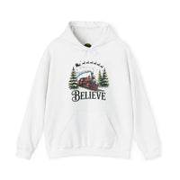 Believe Train Hooded Sweatshirt, Cozy Winter Sweatshirt