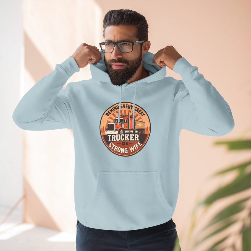 Trucker Strong Wife Fleece Hoodie