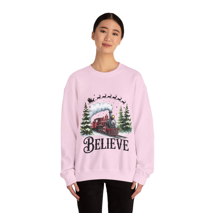 Believe in Santa train sweatshirt , Do you believe?
