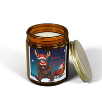 Holiday Scented Candles - Coconut Apricot Wax (4oz, 9oz) - Merry Christmas 2023