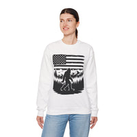 Bigfoot American Flag Crewneck Sweatshirt
