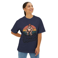 Retro Bigfoot Woods Mode Unisex Oversized Tee