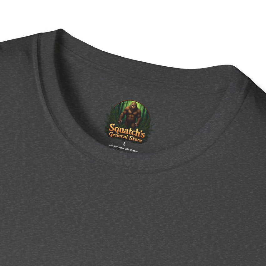 UFO Abduction Sunset T-Shirt | Retro Alien Spaceship Forest Silhouette