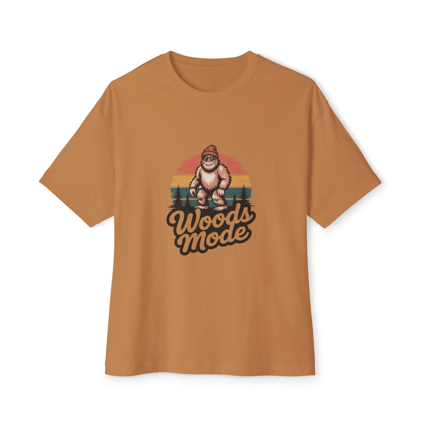 Retro Bigfoot Woods Mode Unisex Oversized Tee