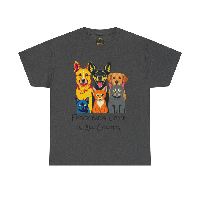 Furriends Come in All Colors Unisex Heavy Cotton Tee