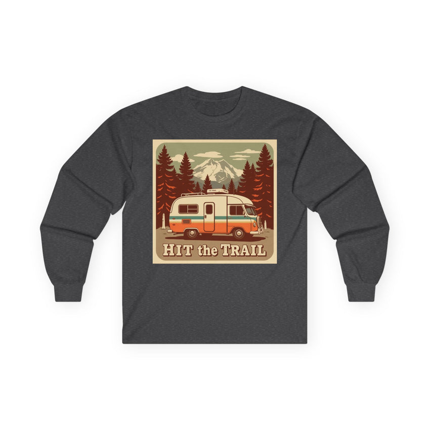 Adventure-Ready Long Sleeve Tee - 'Hit the Trail' Design