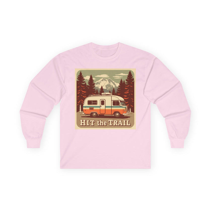 Adventure-Ready Long Sleeve Tee - 'Hit the Trail' Design