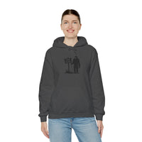 Gone Fishin' Bigfoot Hoodie - Unisex Heavy Blend™ Sweatshirt for Nature Lovers