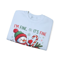 Im fine snowman Christmas sweatshirt