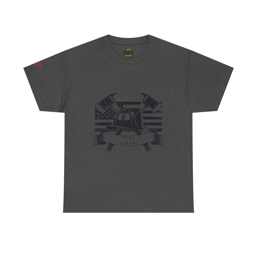 Proud Firefighter Tee, Unisex Heavy Cotton T-Shirt