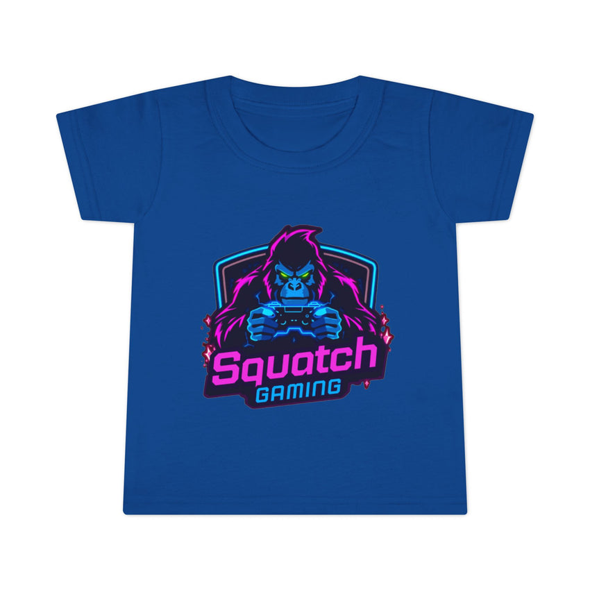Squatch Gaming Toddler T-shirt | Neon Gorilla Gamer Logo
