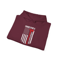 Proud Firefighter Hooded Sweatshirt  Unisex Heavy Blend