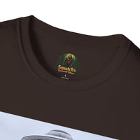 Alien Cat Abduction T-Shirt | Retro EW, PEOPLE UFO Graphic front and back graphics