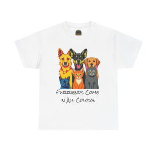 Furriends Come in All Colors Unisex Heavy Cotton Tee