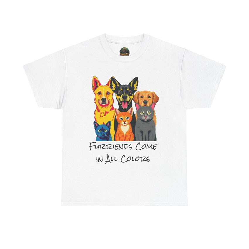 Furriends Come in All Colors Unisex Heavy Cotton Tee