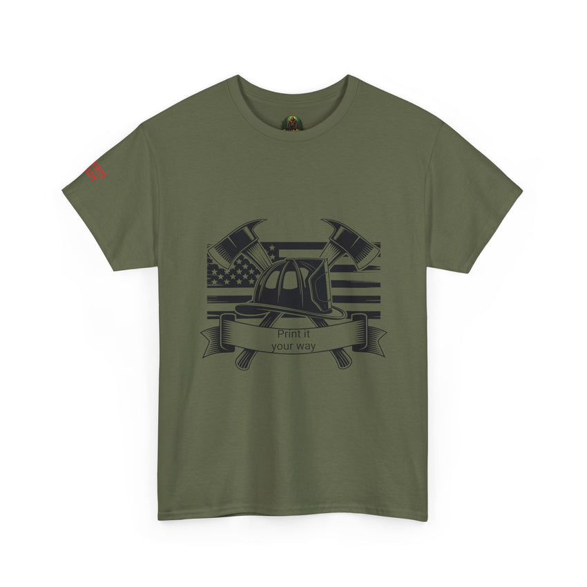 Proud Firefighter Tee, Unisex Heavy Cotton T-Shirt