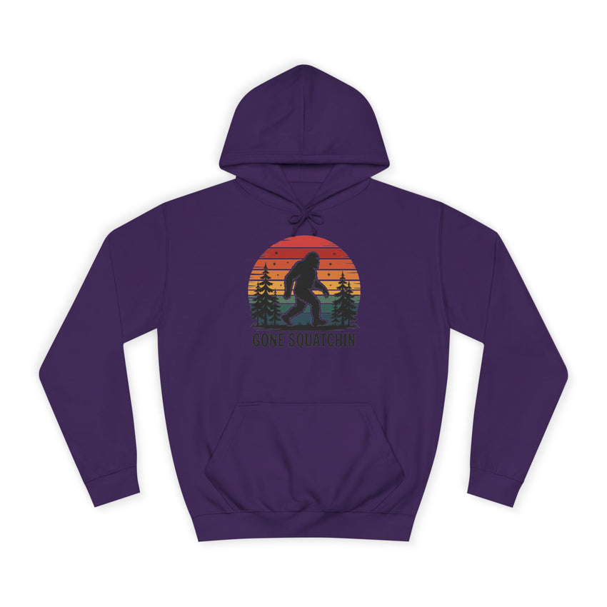 Retro Bigfoot Hoodie - "Gone Squatchin"
