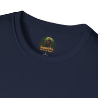 UFO Abduction Sunset T-Shirt | Retro Alien Spaceship Forest Silhouette