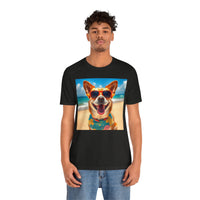 Happy Pup Beach Vibes Unisex Short Sleeve Tee