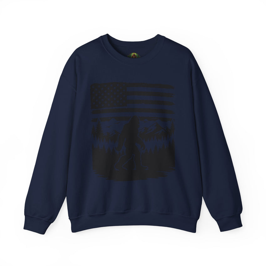 Bigfoot American Flag Crewneck Sweatshirt