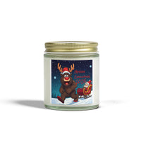 Holiday Scented Candles - Coconut Apricot Wax (4oz, 9oz) - Merry Christmas 2023